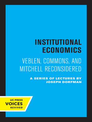 cover image of Institutional Economics